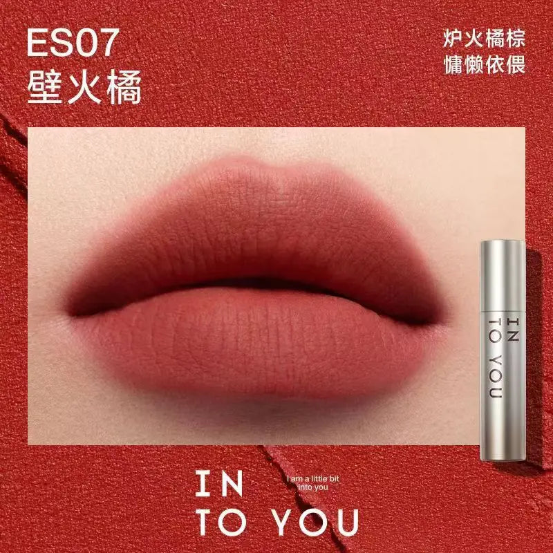 INTOYOU Matte Lipstick Longlasting Lip Clay Velvet Waterproof Lip Gloss Non-sumdge Non-stuicky Lip Stain Espresso Lips Makeup