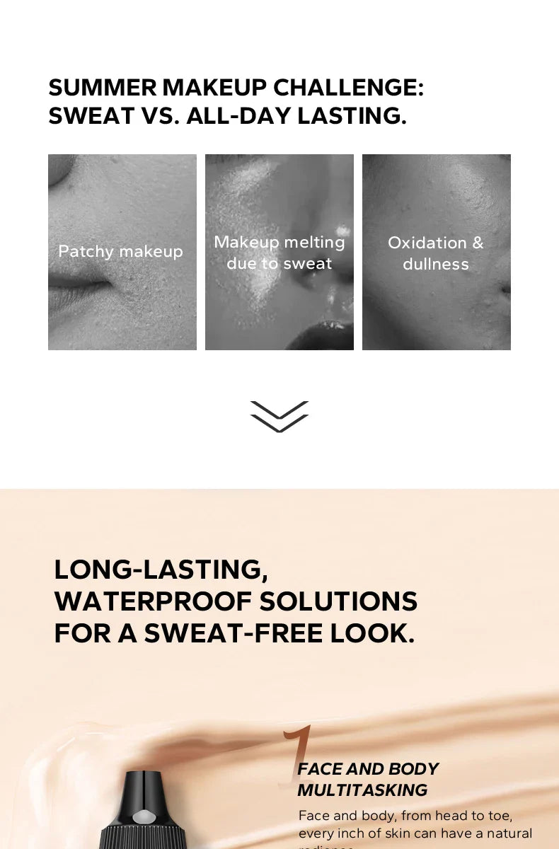 Flawless All Day: 9 Color Waterproof Concealer Foundation For Women Makeup Full Coverage Long Lasting Moisturizing Lootquake LLC