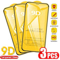 9D Tempered Glass for iPhone 11 12 13 14 Pro XR X XS Max Screen Protector on for iPhone 12 Pro Max Mini 7 8 6 6S Plus SE Glass Tempered Glass Screen Protector Compatible for iPhone Stevvex