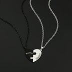 Father Mom Son Daughter Family Necklace Love Heart Puzzle Pendant Necklace Stainless Steel Jewelry for Women Mother's Day Gift