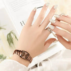 2024 Ladies Fashion Casual Quartz Watch Women Business Stainless Steel Strap Watch Women's Watch Clock Leisure Reloj Mujer
