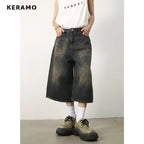 Women's Retro Wide Leg Baggy Casual Denim Shorts Harajuku Aesthetic High Waist Loose Shorts 2024 Summer Fashion Punk Shorts Lootquake LLC