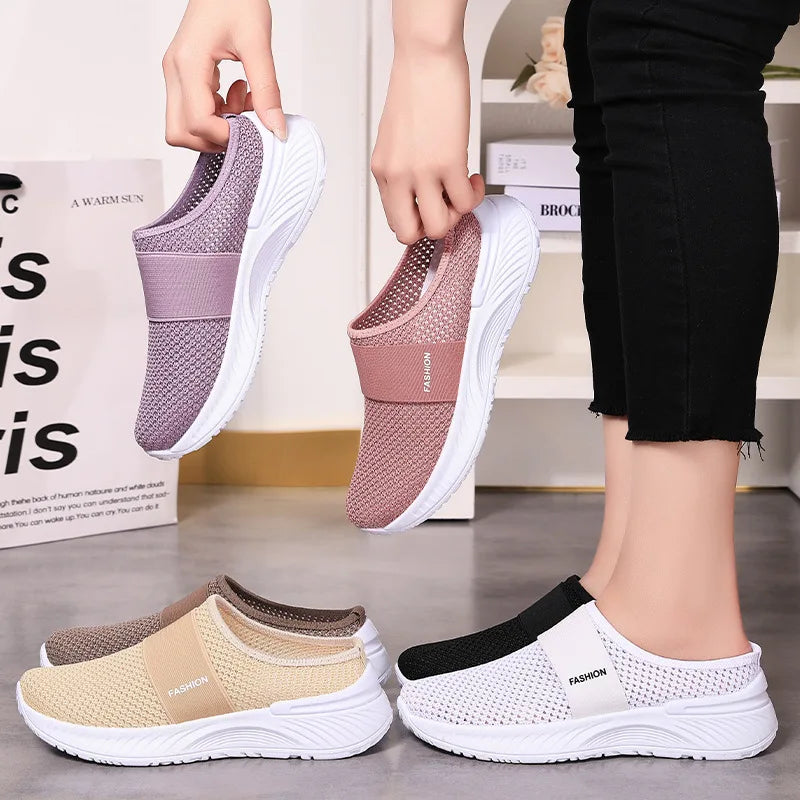 Summer Women Casual Shoes Low Upper Sandals Slip On Female Flat Slippers Outdoor Solid Color Ladies Loafers Sneakers Big Size Lootquake LLC