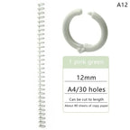 5pcs Loose-leaf Binding Ring Spring Spiral Rings Plastic Binder Strip 30 Holes For A4 Paper Notebook Stationery Office Supplies Lootquake LLC