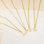 26 Initial Letters Heart Pendant Stainless Steel Necklace for Women Gold Color A-Z Alphabet Choker Chain Birthday Jewelry Gift