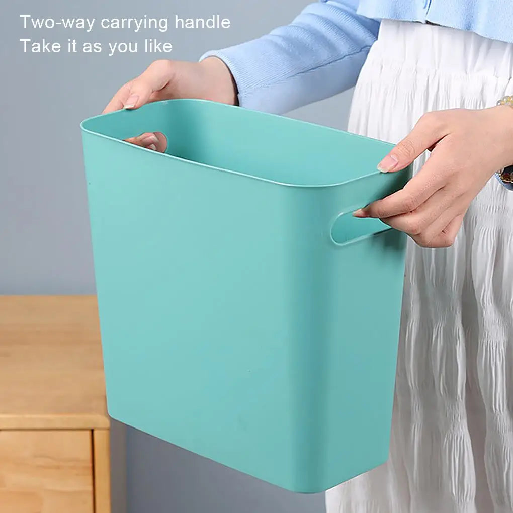 Slim Large Trash Can Wastebasket Garbage Container High-Capacity for Bedroom Kitchen Office Storage Bin Orange Lootquake LLC