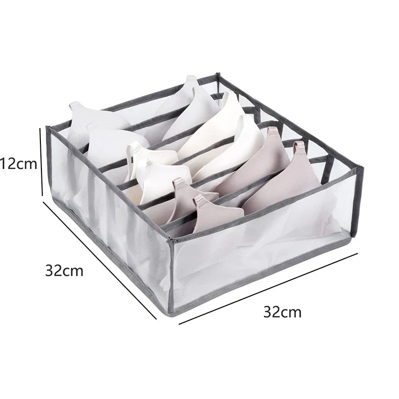 Fabric Underwear Bra Storage Box Underwear Sorting Box Panty Socks Compartment Storage Box Drawer Organizer Home Storage