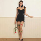 V Neck Backless Sundress | Sexy Lace Up Beach Dress -femstylo