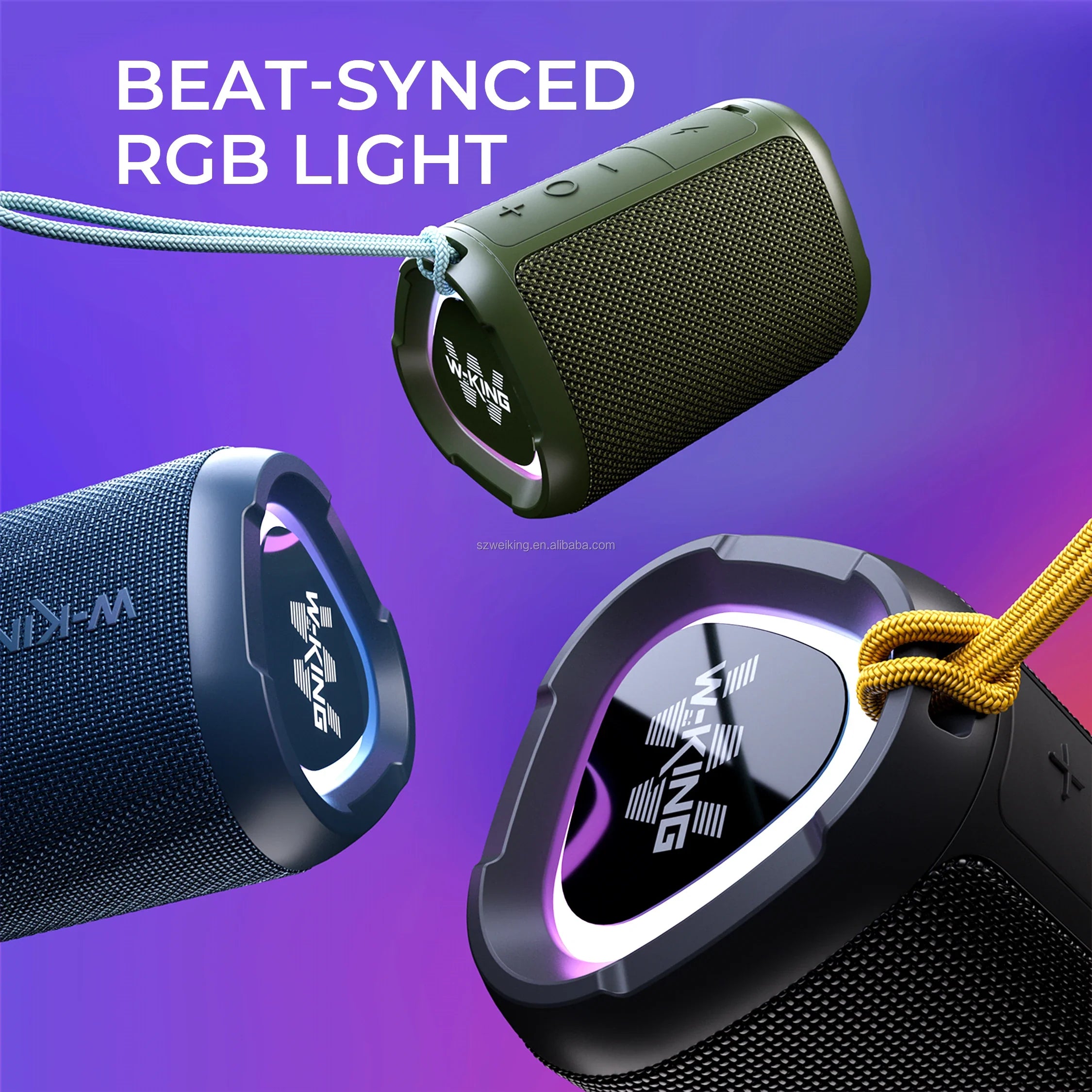 Bluetooth Speaker with LED Display Heavy Bass and 15W Power Waterproof IPX7 for Outdoor Parties Lootquake LLC