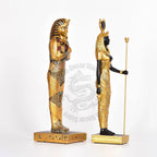 Egyptian Pharaohs＆ Isis God of Life Statue Model Egyptian Pyramid Tourist Souvenir Home Room Office Desk Decoration Accessories