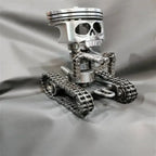 Carved Piston Skull Face Sculpture Resin Skull Artwork Statue Crafts Home and Office Personalised Desktop Decoration Ornaments Lootquake LLC