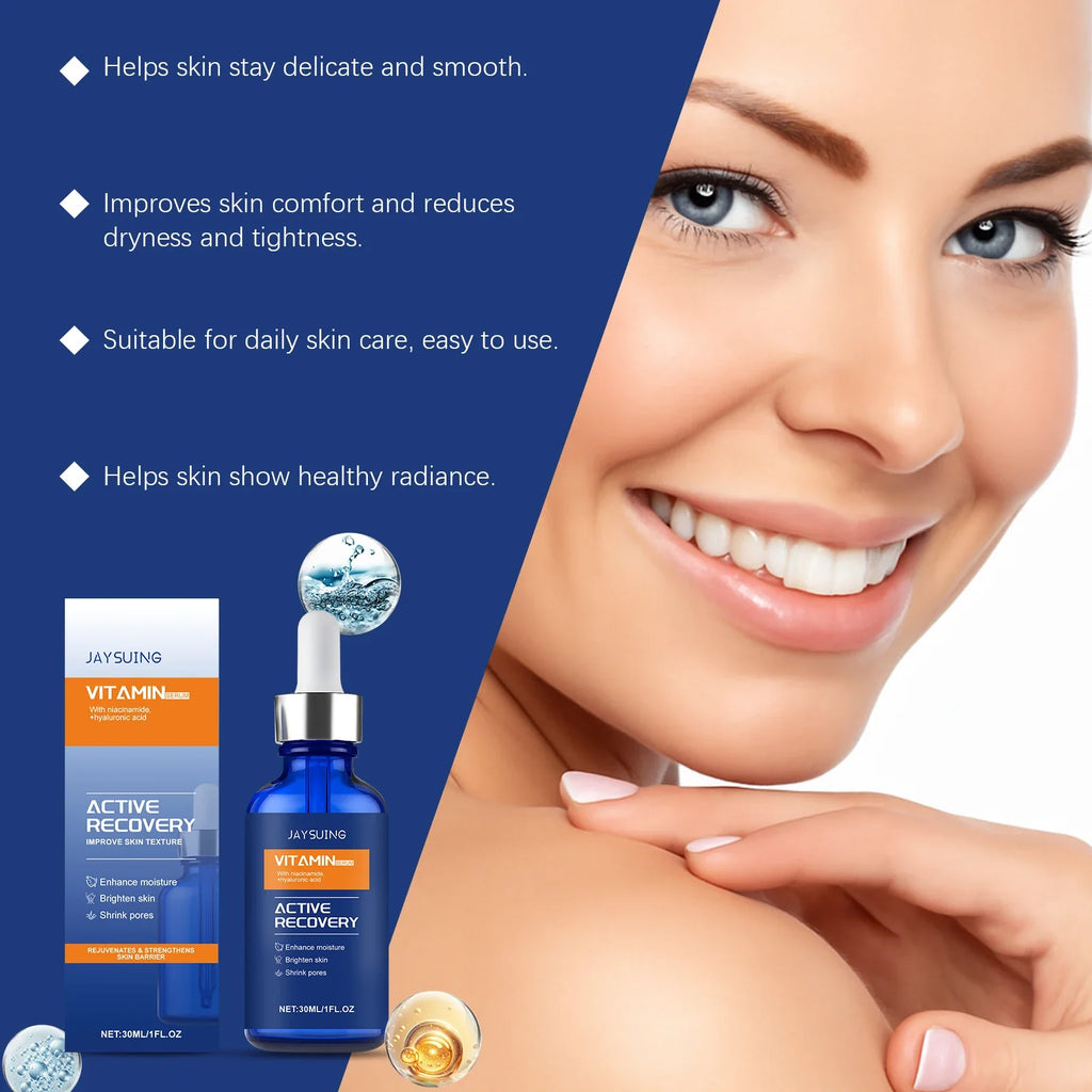 Vitamin C Face Serum with Hyaluronic Acid Nicotinamide Brightening Dark Spots Dullness Hydrate Shrink Pores Anti Aging Skincare Lootquake LLC