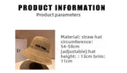 2025 Letter Sun Hat for Women Straw Beach Hats Women Large Wide Brim  Foldable Hat  Fashion Designer Outdoor Korean Bucket Hat