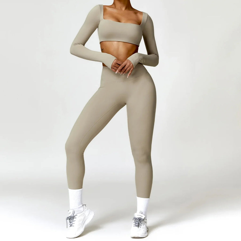 ElevateFit 2-Piece Yoga Ensemble: Comfort Meets Style THRIXINE
