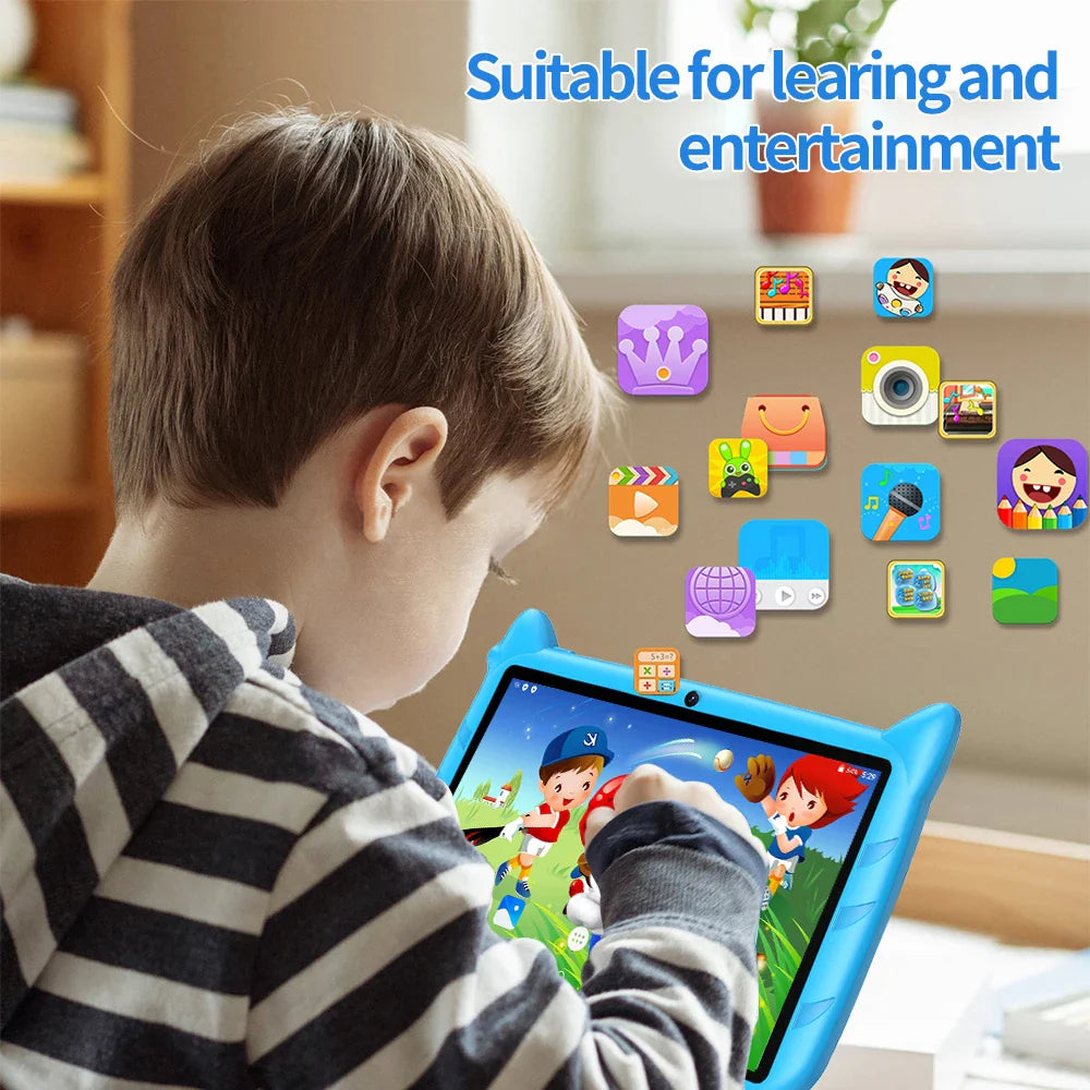 7 Inch Kids Tablets Children's Gifts Learning Education Android Tablet PC Quad Core 4GB RAM 64GB ROM 5G WiFi Bluetooth Cameras Lootquake LLC