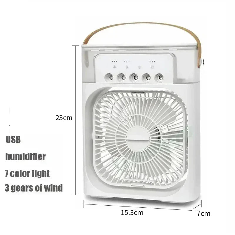 3 In 1 Fan AIr Conditioner Household Small Air Cooler LED Night Light Portable Humidifier Air Adjustment Fan Office Home Fan New Lootquake LLC