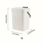 Food Waste Basket Bin for Kitchen, Small Countertop Compost Bin with Lid,Odor-Free Food Scrap Container,Wall Mounted Garbage Can