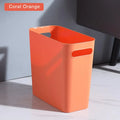 Slim Large Trash Can Wastebasket Garbage Container High-Capacity for Bedroom Kitchen Office Storage Bin Orange Lootquake LLC