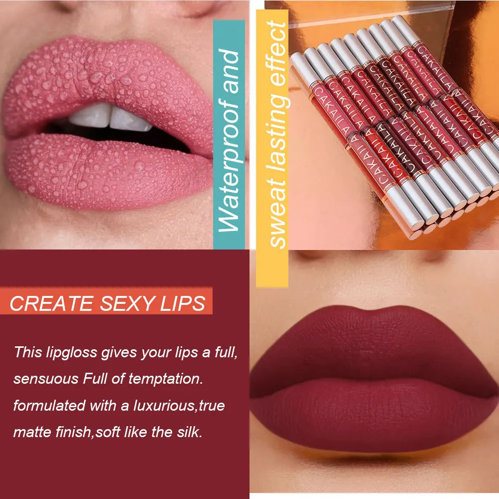 18 Color Lipstick Matte Non-stick Cup Waterproof Lip Gloss Lootquake LLC