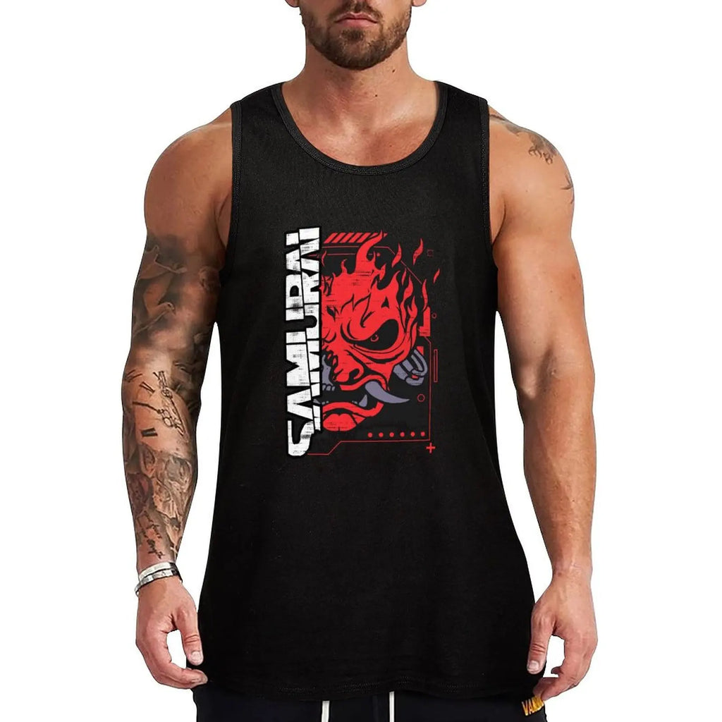Samurai Rock Band Sleeveless Gym Tank Top