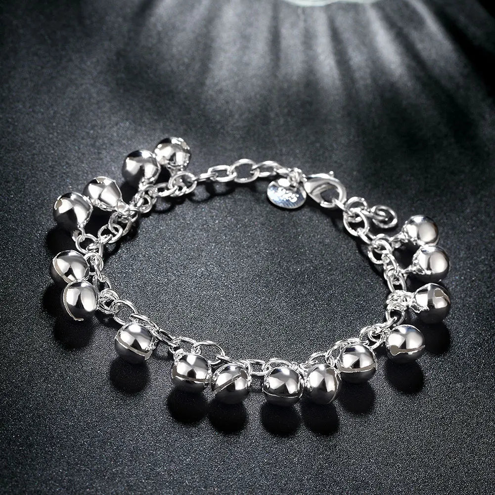 Fashion charm 925 Sterling Silver Bracelet for man woman Twisted rope chain fine jewelry Wedding party Christmas gift Lootquake LLC