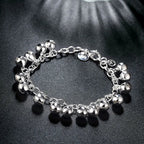 Fashion charm 925 Sterling Silver Bracelet for man woman Twisted rope chain fine jewelry Wedding party Christmas gift Lootquake LLC