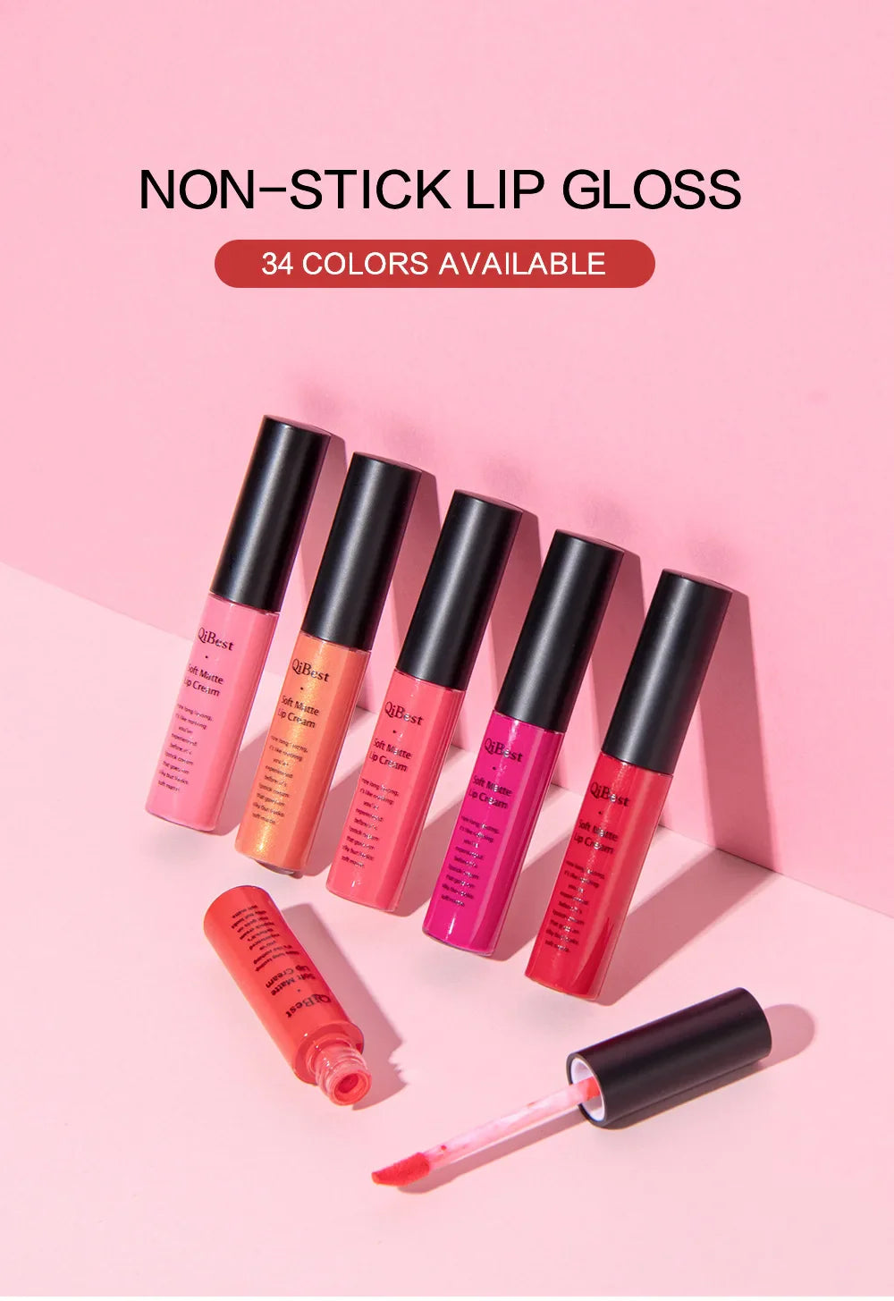 Matte Liquid Lipstick Waterproof Long Lasting Sexy Velvet Lip Gloss Nude Pigment Red Black Women Beauty Makeup Cosmetics