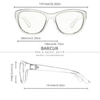 BARCUR Polarized Men’s Fashion Sunglasses – Elliptical Gradient TAC Lens with UV400 Protection – Lightweight Stainless Steel Frame Stylish Summer Eyewear for Travel Driving & Outdoor Gift Occasions Stevvex