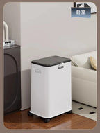 Large Capacity Kitchen Removable Trash Can with Covered Wheels Luxury Creative Ornaments Home Decor Trash Can Trash Storage Box