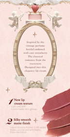 Flower Knows Strawberry Rococo Series Cloud Lip Cream Lip Gloss Long Lasting Velvet Lip Tint Lipstick for Women Cosmetic Lootquake LLC
