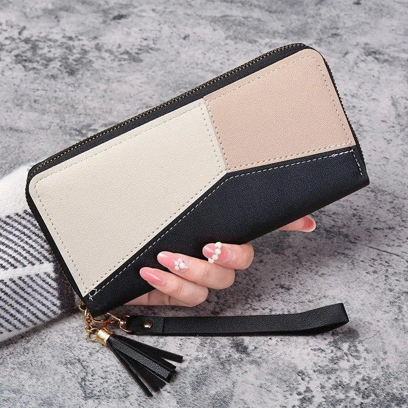 Fashion Zipper Wallets Womens Long Purses Handbags Coin Purse Cards Holder PU Leather Billfold Wallet Lootquake LLC