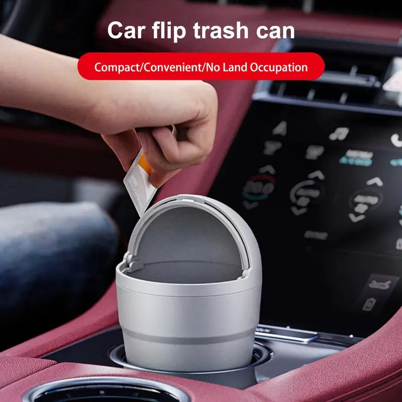 Car Garbage Bin Automotive Trash Cup Car Waste Bin Flip-Top Design Gadgets Interior Car Accessories for Car Sedan SUV Truck Lootquake LLC