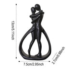 Contemporary Embrace Sculpture: Stylish Abstract Art Piece for Elegant Living Room & Home Decor Lootquake LLC
