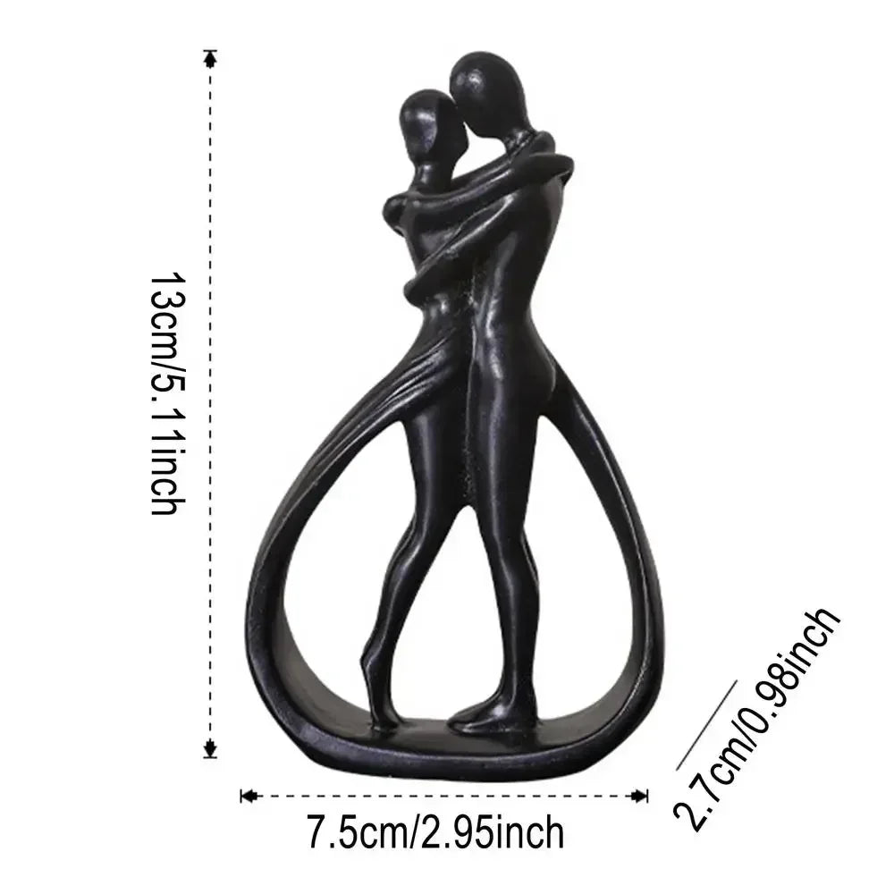Contemporary Embrace Sculpture: Stylish Abstract Art Piece for Elegant Living Room & Home Decor Lootquake LLC