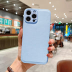 Trendy Slim Leather Case with Full Protection Luxury Leather Textured Case for iPhone 11 12 13 Soft Shockproof Cover Leather Case Compatible with iPhone 12 13 Pro Max Elegant Phone Case Stevvex