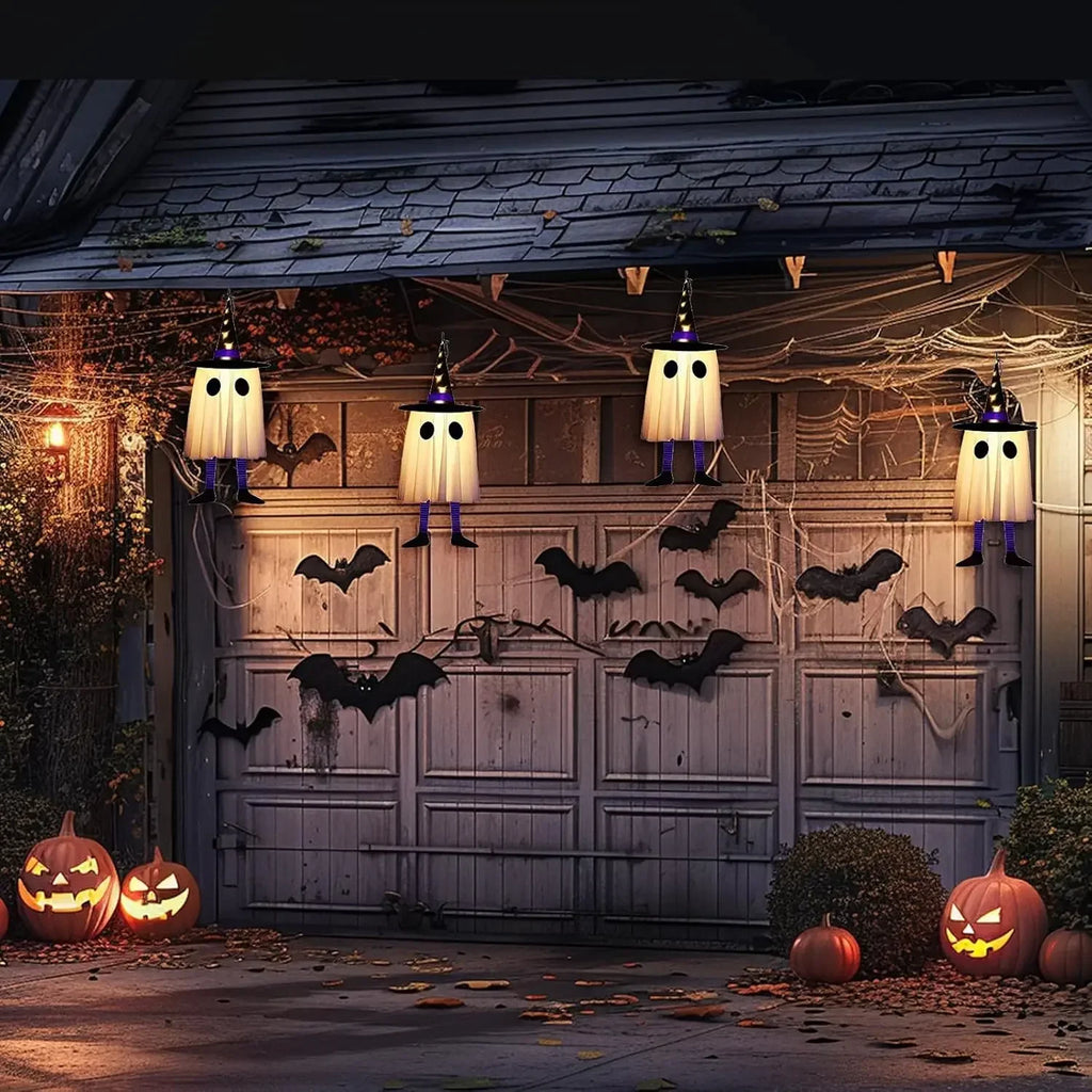 Halloween Hanging Witch Lamp Wizard Hat Night Light Ghost Festival Decor Scary Outdoor Indoor Horror Halloween Party Decoration Lootquake LLC