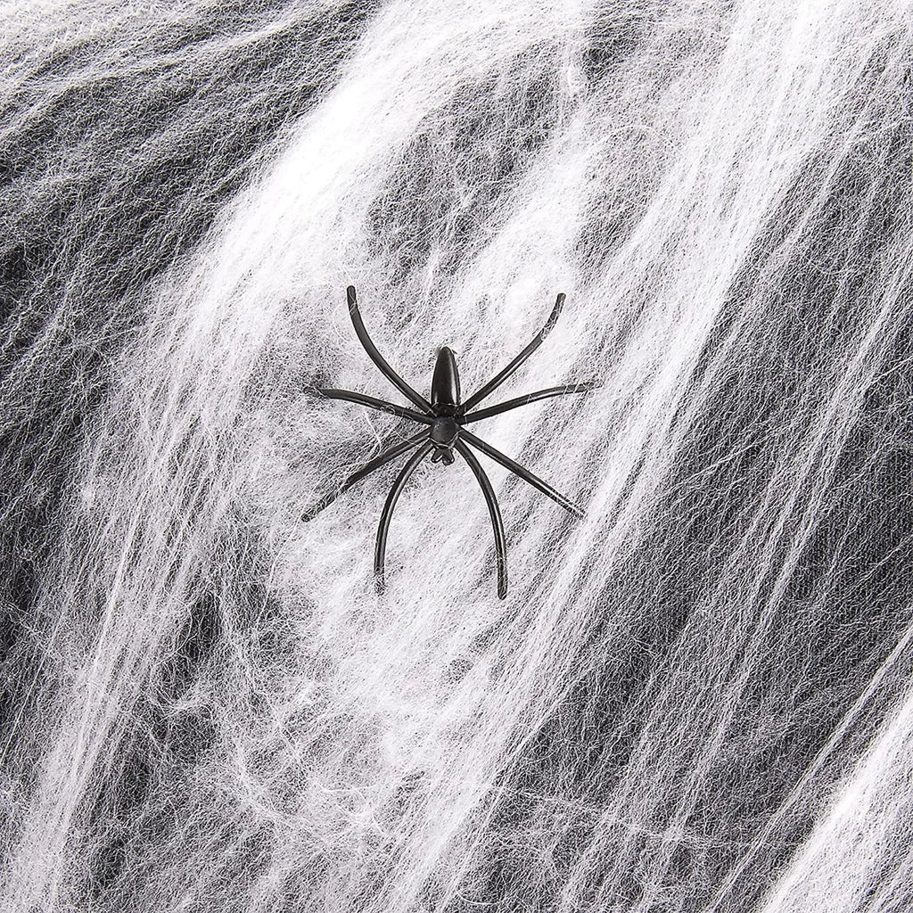 Halloween Decorations Artificial Spider Web Stretchy Cobweb Scary Party Halloween Decoration for Bar Haunted House Scene Props Lootquake LLC