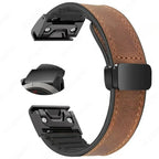 Garmin Soft Leather Band - Magnetic Buckle QuickFit Design - SJB-DIAMOND ELITES