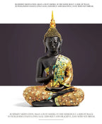 Large Buddha Statue Thailand Buda Buddha Sculpture Green Resin Handmade Buddhism Hindu Fengshui Figurine Meditation Home Decor Lootquake LLC