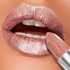 1PC  Metallic Lipstick Longlasting Glitter Lip Glaze  Waterproof Moisturize Red Luminous liptint Shimmer Shiny Lipgloss Makeup