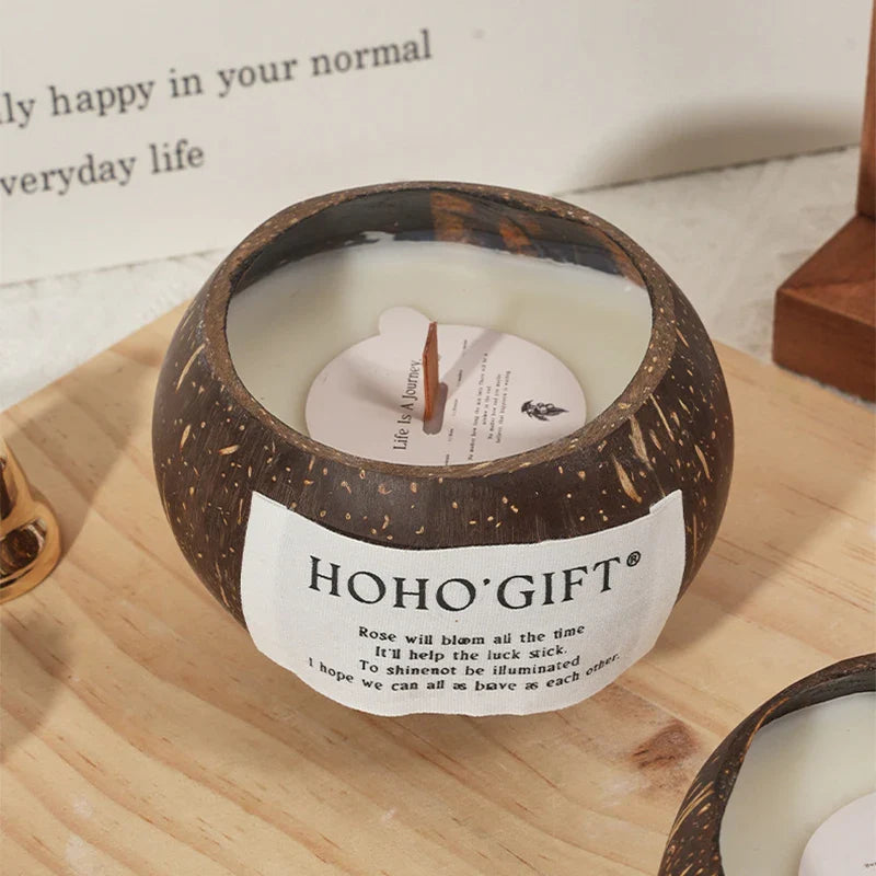 Coconut Husk Scented Candles Niche Advanced Fragrance Atmosphere Candle Bedroom Fragrance Decor Creative Souvenir Birthday Gift Lootquake LLC