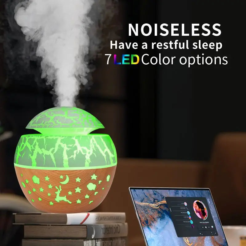 2024 Home Mushroom Head Bedroom Air Purifier USB Desktop Nebulizer Wood Texture Personalized Aromatherapy Machine Humidifier Lootquake LLC
