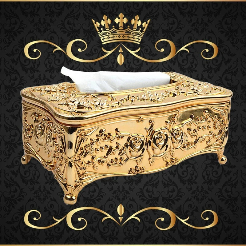 Luxury Continental Acrylic Tissue Box Kitchen Tissue Storage Box Handkerchief Toilet Tissue Holder Home Storage Supplies Lootquake LLC