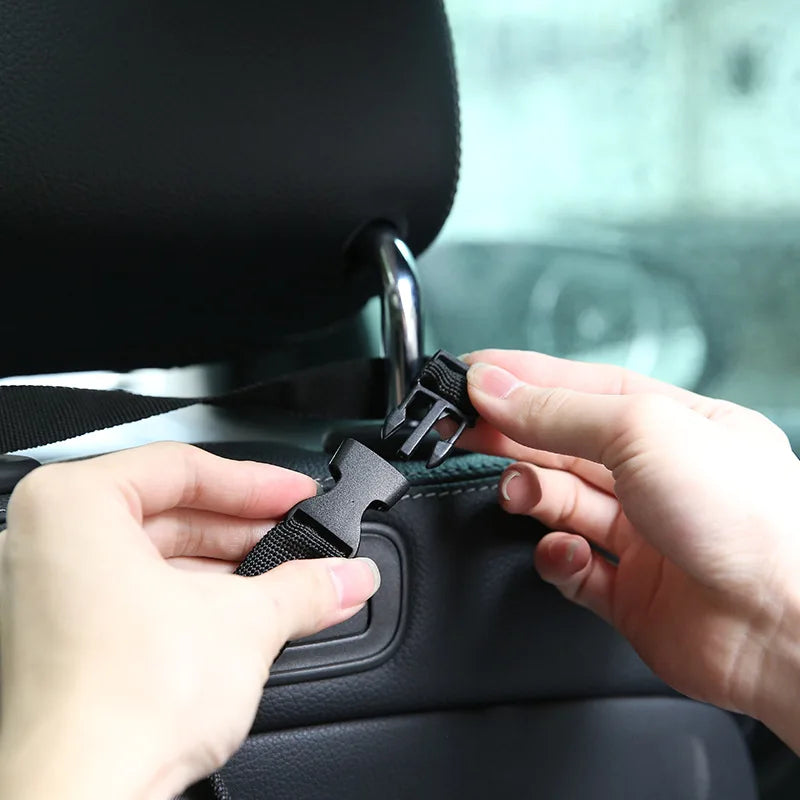 Car Garbage Bin Oxford Cloth Black Auto Trash Bag Hanging Seat Back Storage Bag Trash Can Organizer Accessories Interior