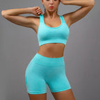 Yoga Women's Fitness Suit Shorts Workout Set THRIXINE