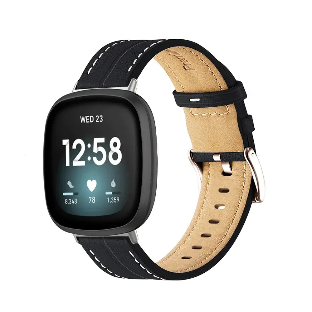 Fitbit Versa & Sense Leather Band - Premium Comfort - SJB-DIAMOND ELITES