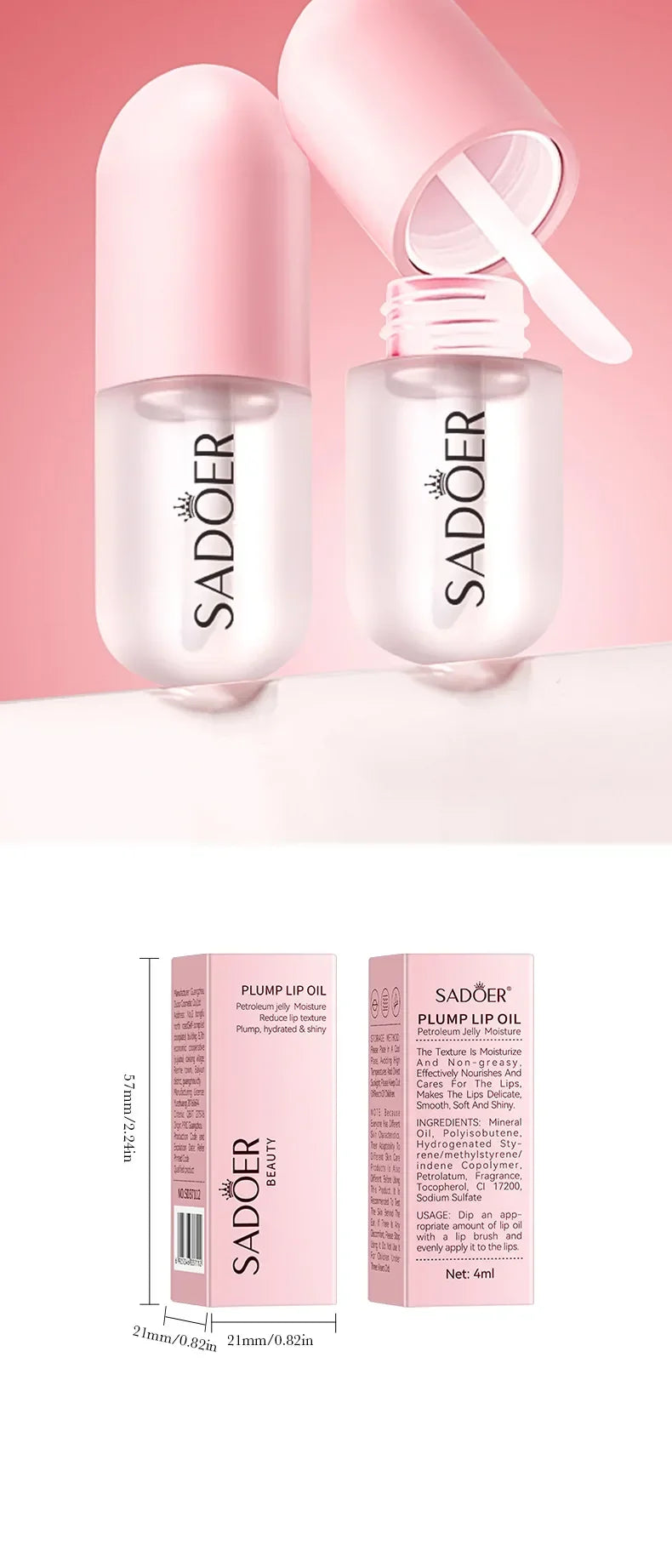 Lip Plumping Essential Oil Instant Sexy Lip Care Nourishing Antiwrinkle Moisturising Ultimate Plumping Lip Gloss Serum Cosmetics Lootquake LLC