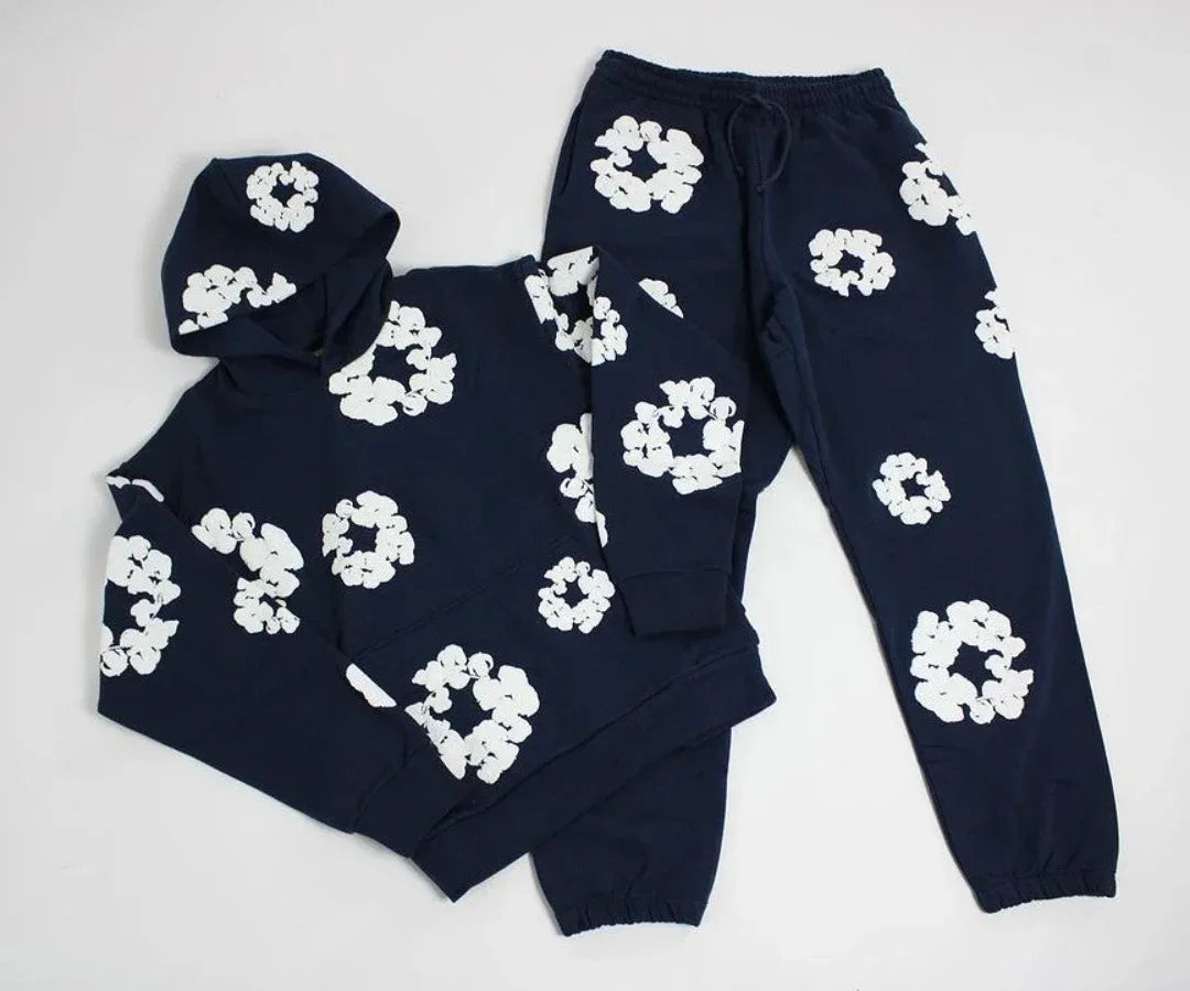 DENIM TEARS Foam Cotton Printed Hoodie Pi-Mart