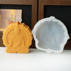 Sakyamuni Buddha Statue Portrait Candle Silicone Mold Amitabha Meditating Tathagata Sculpture Resin Soap Plaster Tool Home Decor