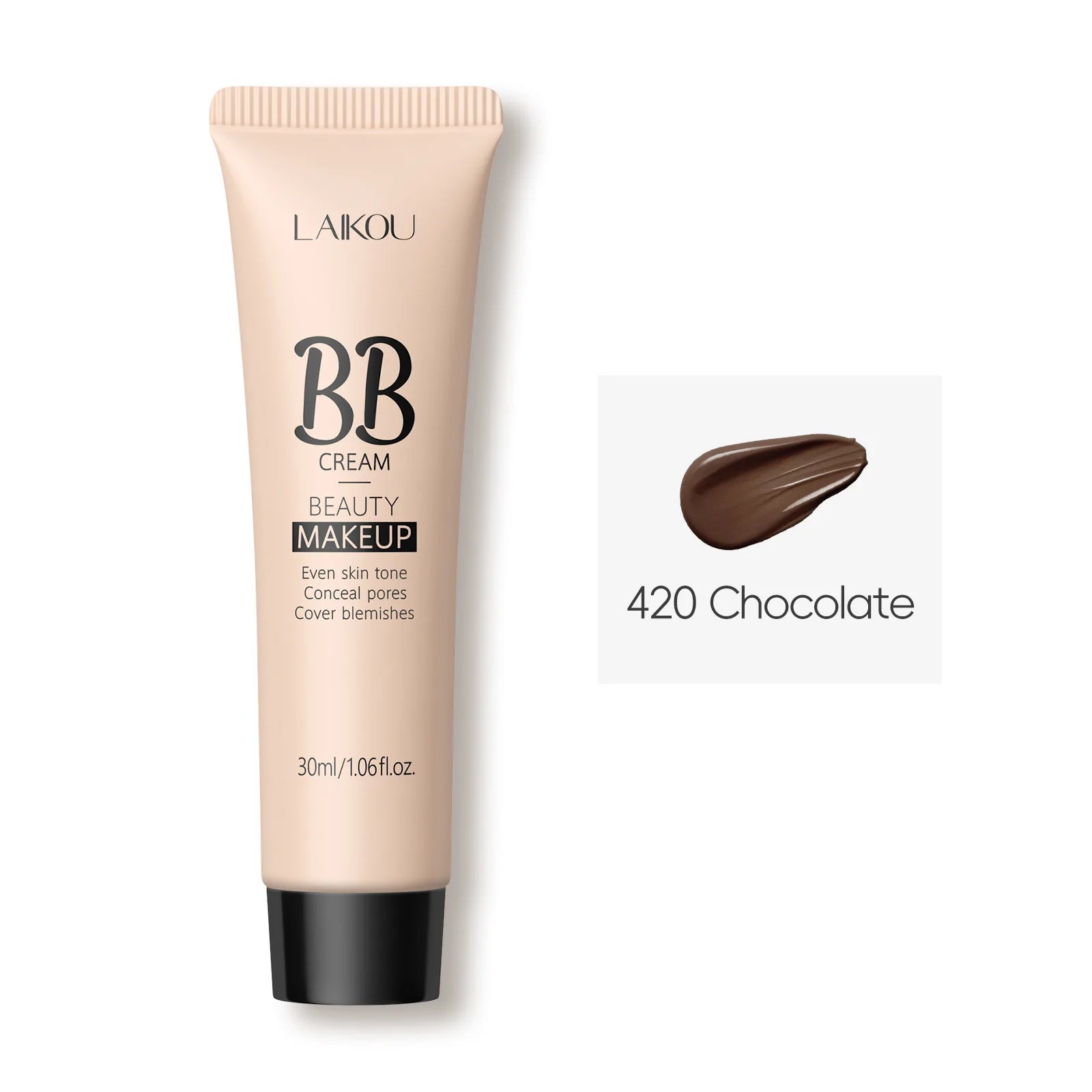 Natural Finish Foundation Cream 30ml Lightweight BB Cover Dark Circles Pores Oil Free Long Lasting Makeup Base Lootquake LLC